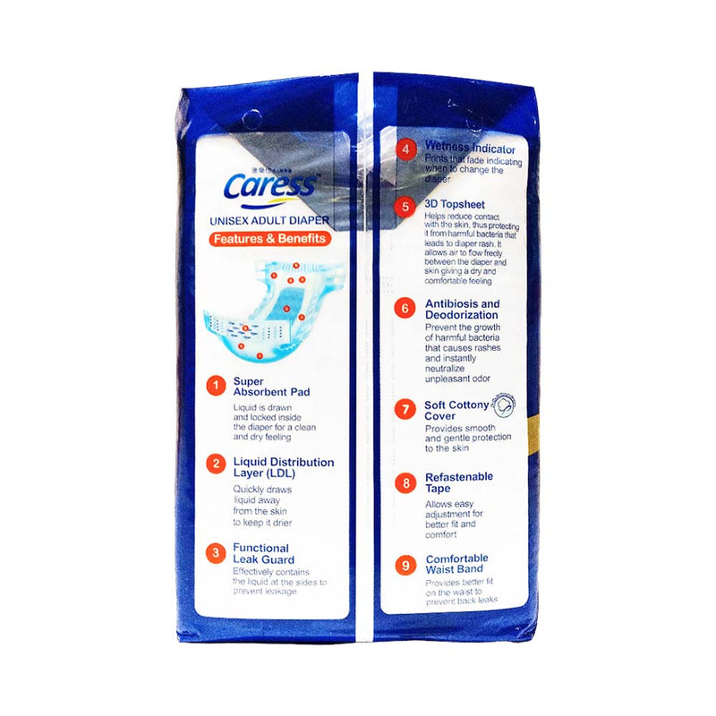 Caress Adult Diaper Maxi Overnight Medium 10's