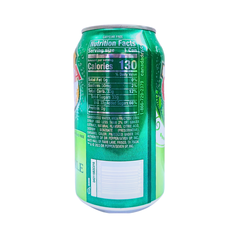 Canada Dry Ginger Ale 355ml (12oz)