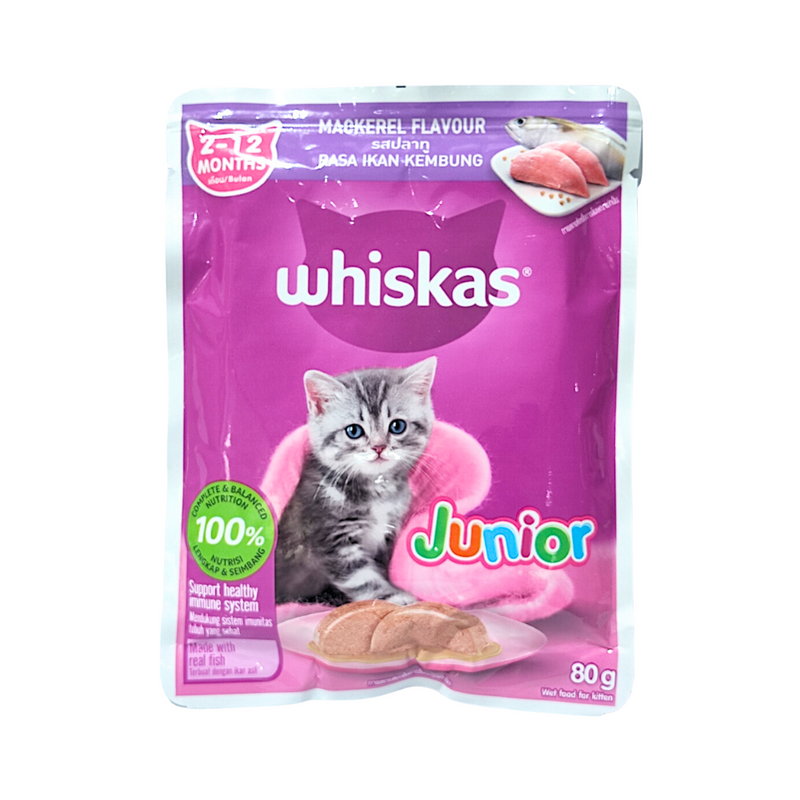 Whiskas Cat Food Junior Mackerel 80g