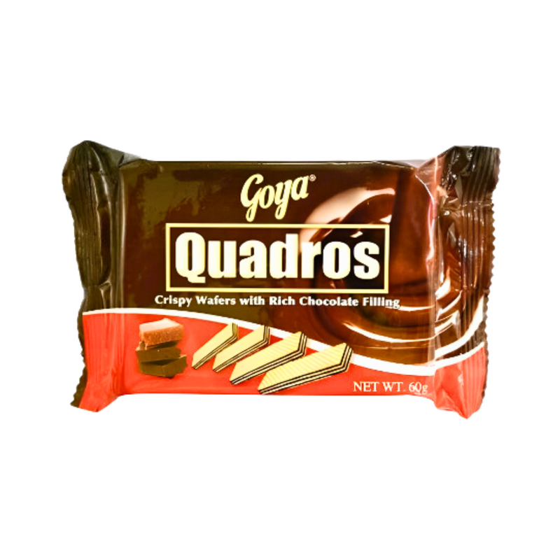 Goya Quadros Crispy Wafers Rich Chocolate Filling 60g
