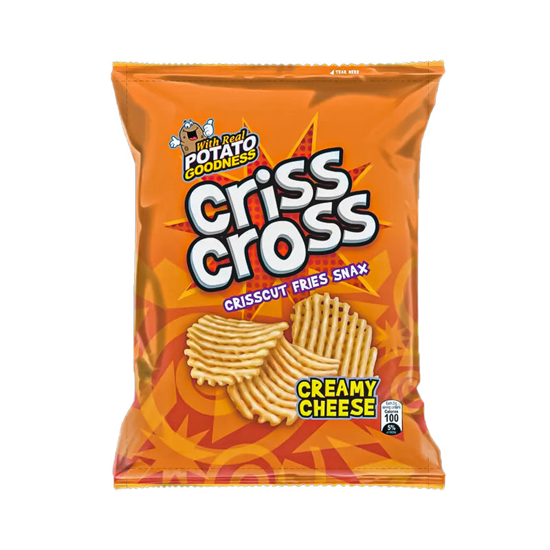 Criss Cross Crisscut Fries Snax Creamy Cheese 20g