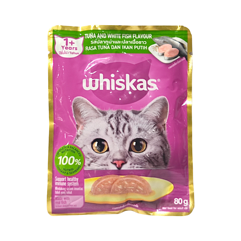 Whiskas Cat Food Pouch Tuna And White Fish 80g