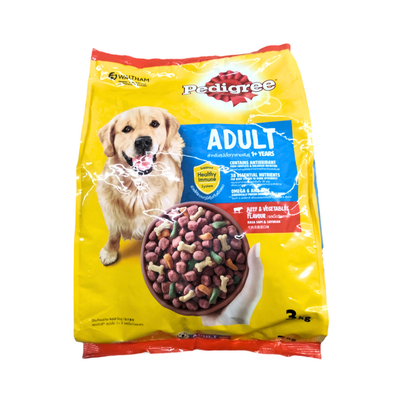 Pedigree Dry Dog Food Beef and Vegetable 3kg