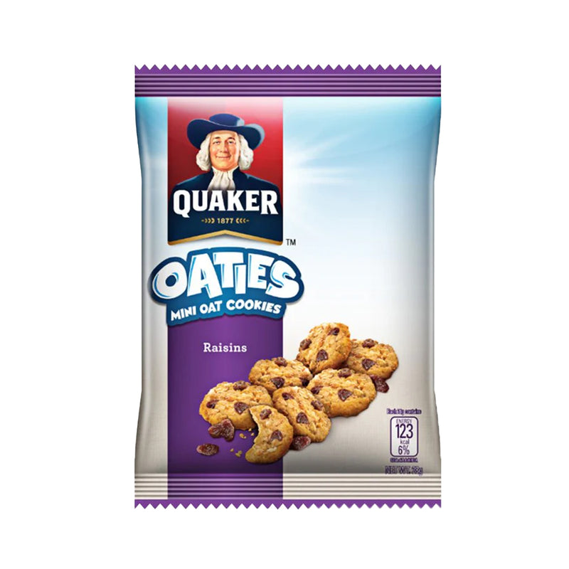 Quaker Oaties Mini Oat Cookies Raisins 28g