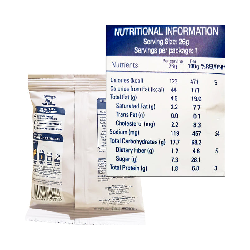 Quaker Oaties Mini Oat Cookies Raisins 28g
