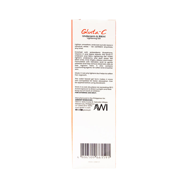 Gluta-C Underarm And Bikini Skin Whitening Gel 20ml