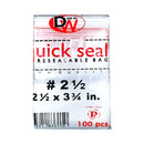 Donewell Quick Seal Resealable 2 1/2x3 3/4 Inches 100's