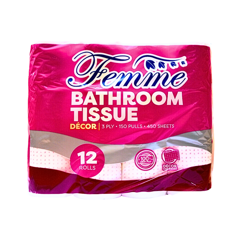 Femme Decor Bathroom Tissue 3Ply 12's