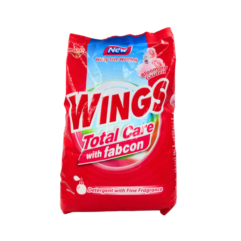 Wings Powder Total Care With Fabcon Blooming Garden 1kg