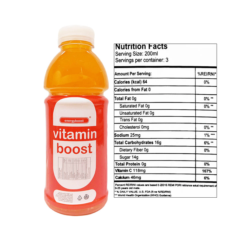 Suncoast Vitamin Boost Drink Orange Boostamatic 600ml