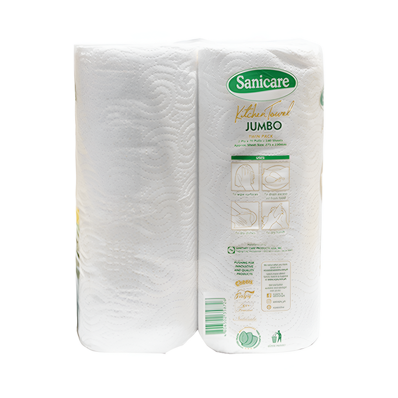 Sanicare Kitchen Towel 2Ply 70 Pulls Jumbo Twin Pack