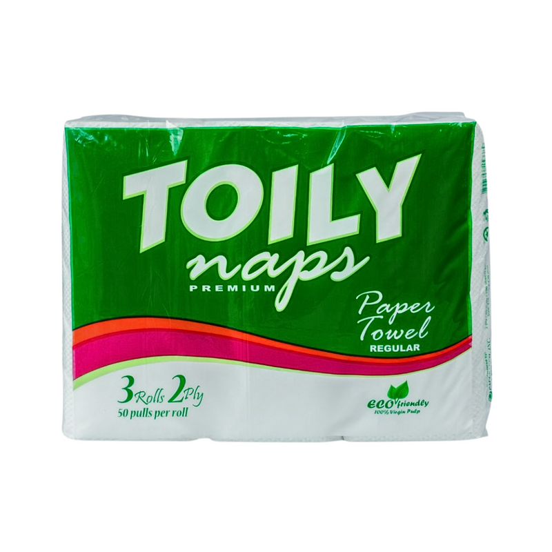 Toily Naps Premium Kitchen Towel 2 Ply Regular 3 Rolls