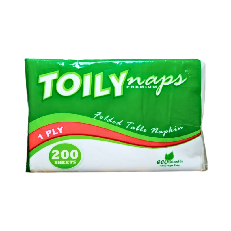 Toily Naps Premium Quarter Folded Napkin 1 Ply 200 Sheets