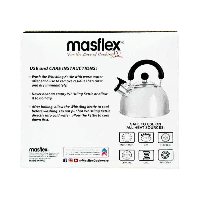 Masflex Stainless Steel Whistling Kettle 3.5L