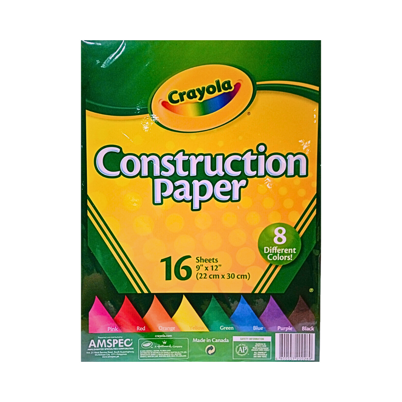 Crayola Construction Paper Assorted 16’s