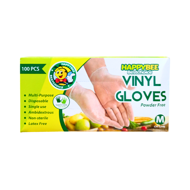 Happy Lea's Vinyl Disposable Gloves Large 100's