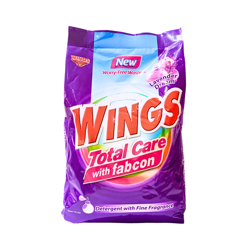 Wings Detergent Powder Total Care With Fabcon Lavender 1.1kg