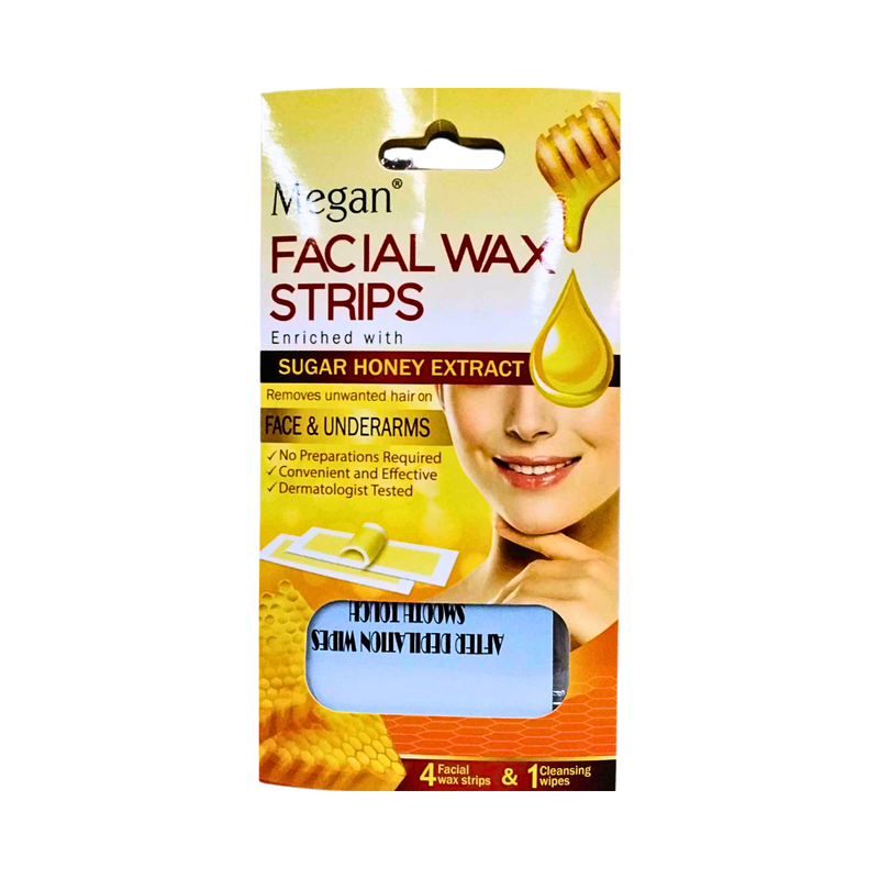 Megan Sugar Honey Facial Wax Strips