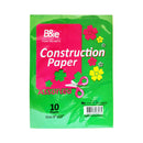 B&e Construction Paper 10 Sheet Assorted 9 x 12