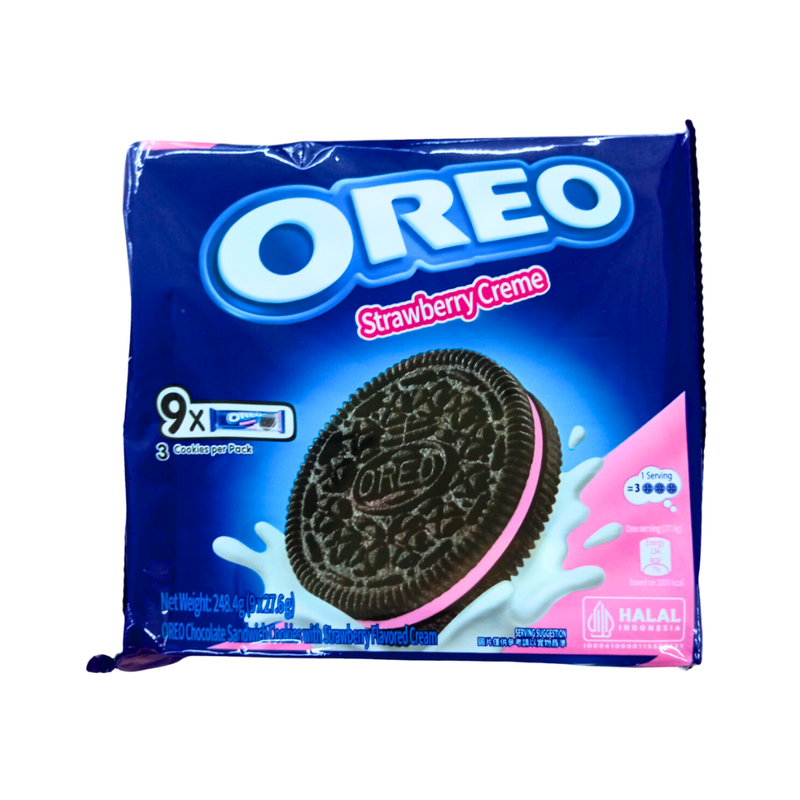 Oreo Strawberry Creme Sandwich Cookies 27.6g x 9's