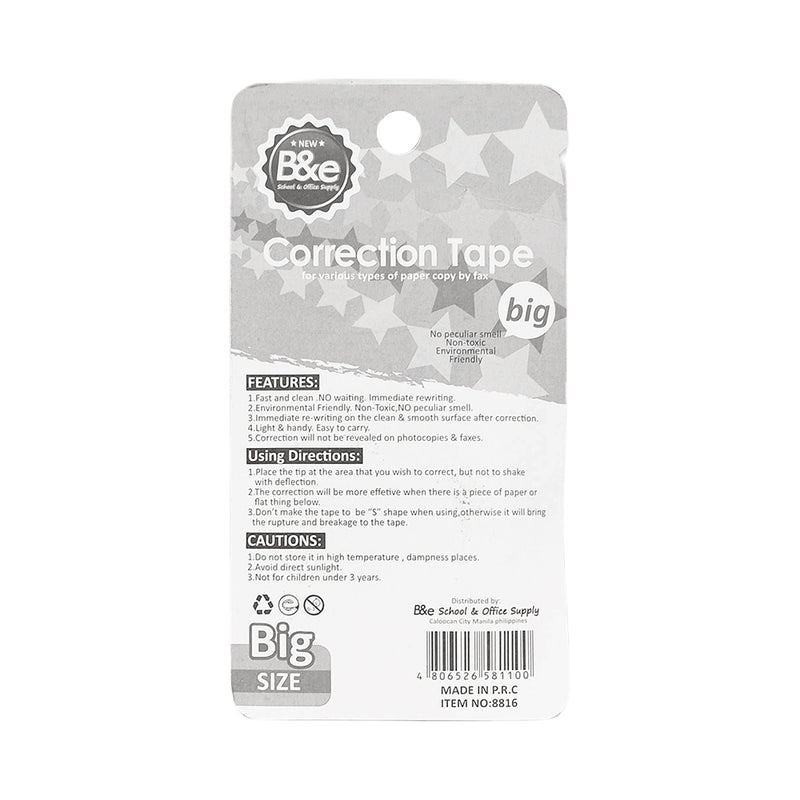 B&e Correction Tape 20m x 5mm