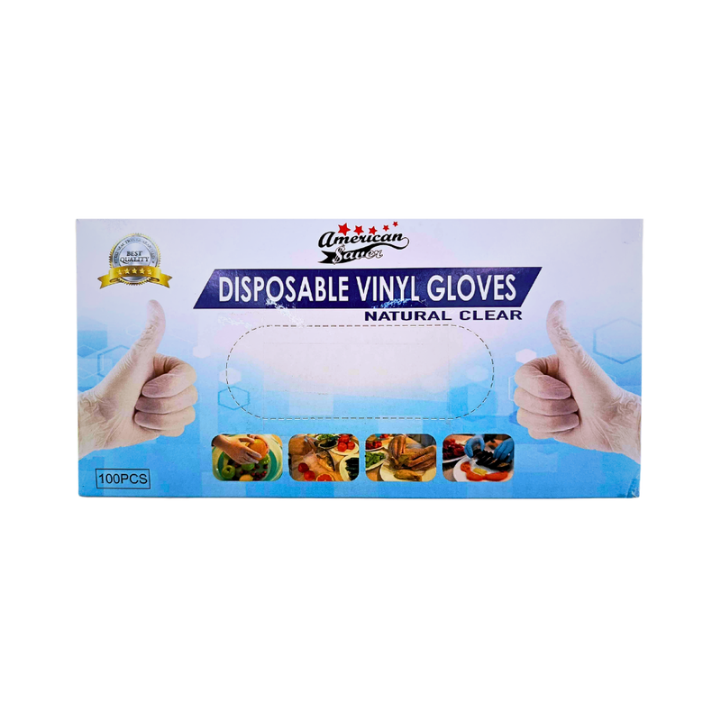 Happy Lea's Vinyl Disposable Gloves Powder Free Medium 100's