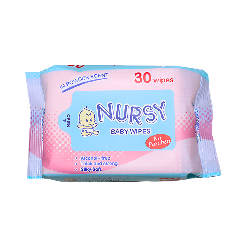Nursy Baby Wipes Powder Scent 30's
