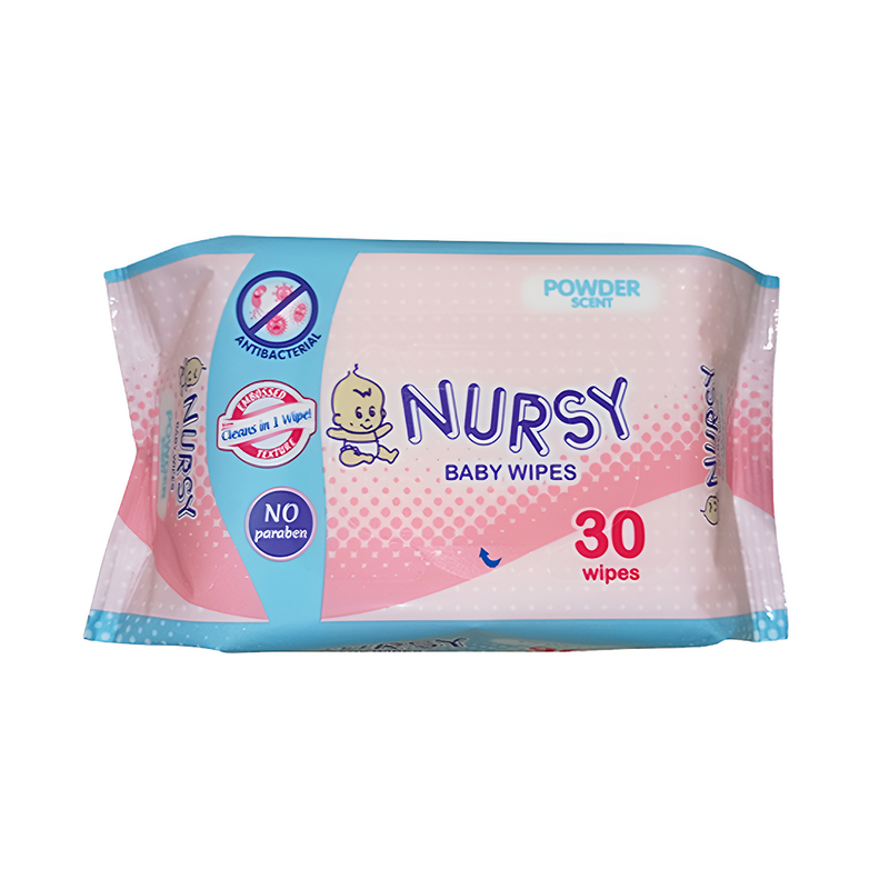 Nursy Baby Wipes Powder Scent 30's