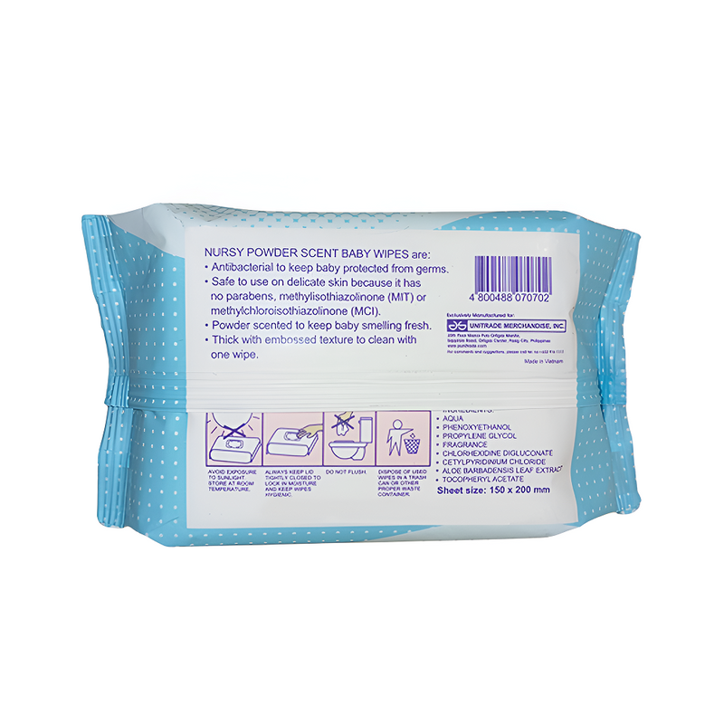 Nursy Baby Wipes Powder Scent 30's - Main Image