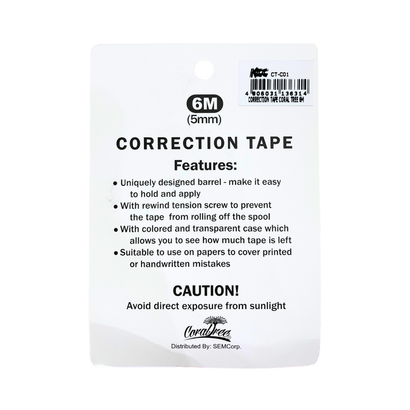 Coral Tree Correction Tape 8m (5mm)