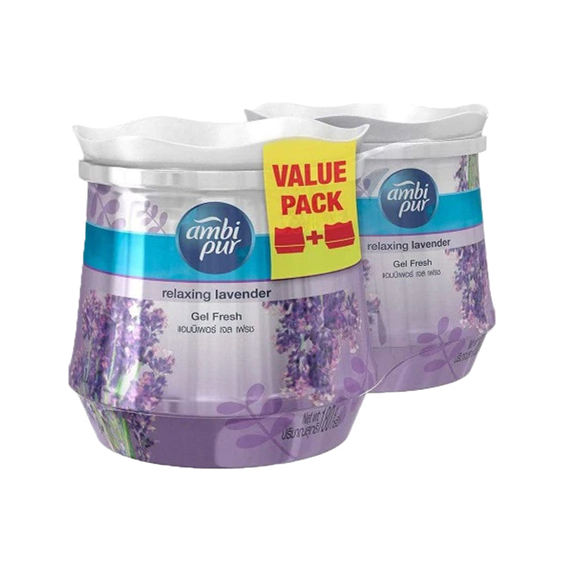 Ambi Pur Gel Fresh Relaxing Lavender Value Pack 180g x 2's