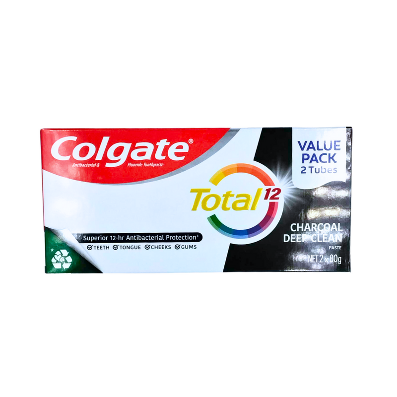 Colgate Total Toothpaste Charcoal Deep Clean 80g Twin Pack