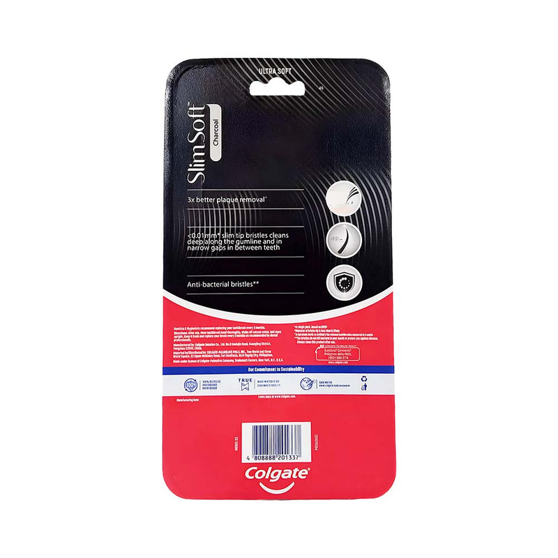 Colgate Slim Soft Toothbrush Charcoal 5's