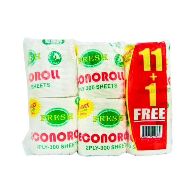 Fresh Econoroll Bathroom Tissue 2Ply 11 + 1 Rolls