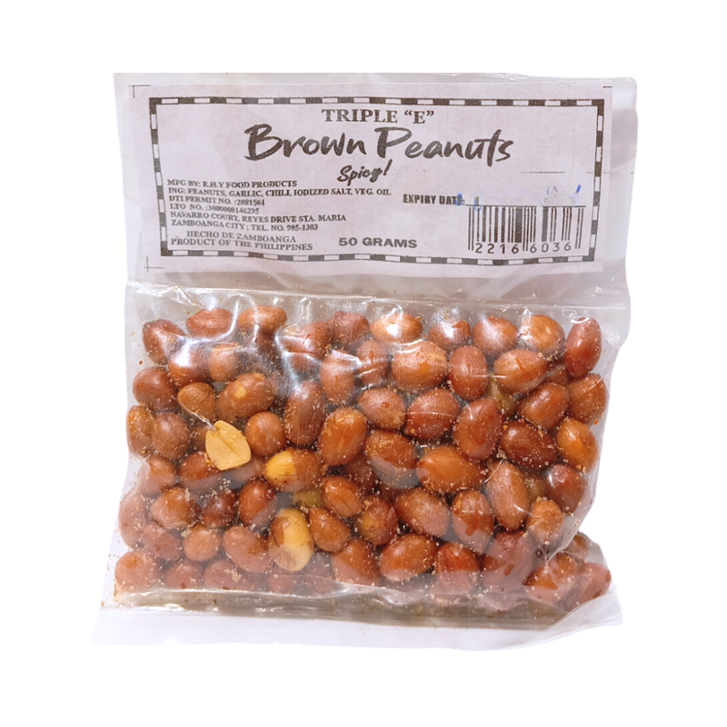 Triple E Brown Peanut Spicy 50g