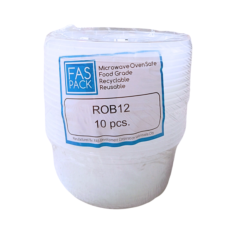 Fas Pack ROb12 Plastic Container 10's