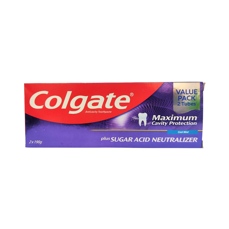 Colgate Maximum Cavity Protection Toothpaste Plus Sugar Acid Neutralizer 122ml x 2's