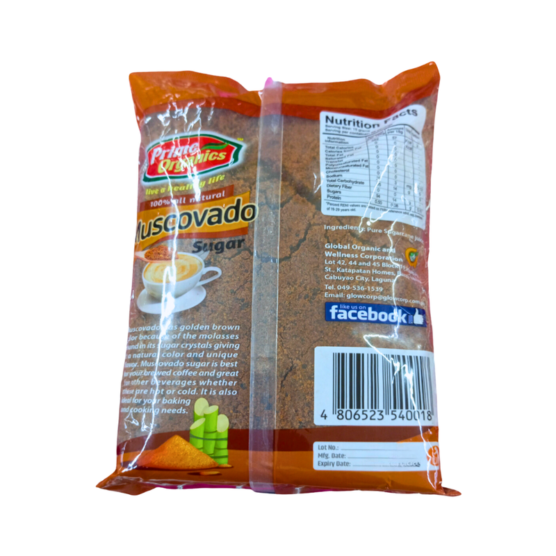 Prime Organics Muscovado Sugar 1kg