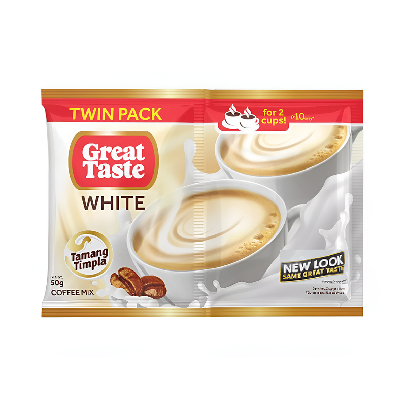 Great Taste 3in1 White Coffee Twin Pack 50g