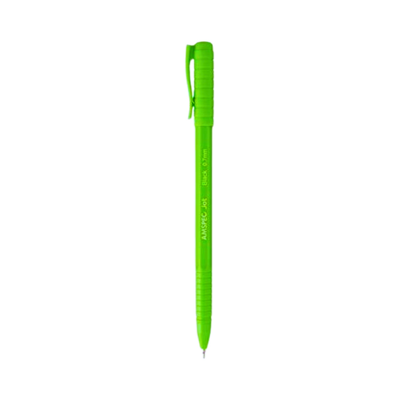 Amspec Jot Pen Opaque Barrel 0.7 Black Ink Green