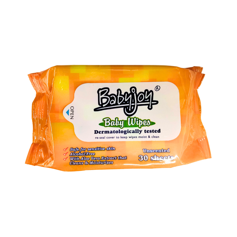 Baby Joy Infants Unscented Baby Wipes 30's