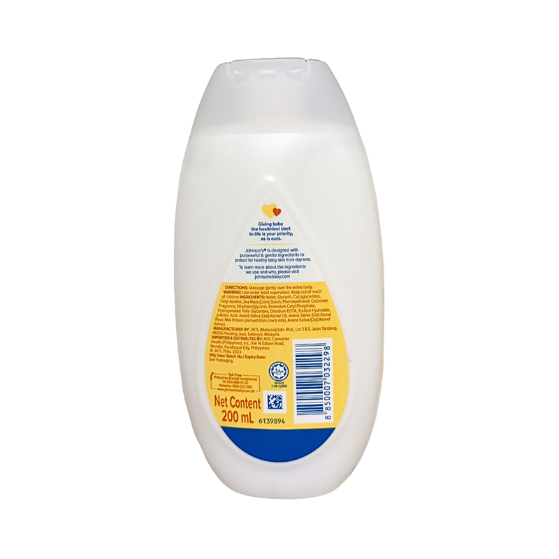 Johnson's Baby Lotion Milk + Oats 200ml