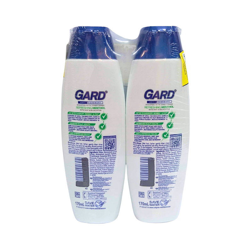 Gard Shampoo Refreshing Menthol 170ml x 2's