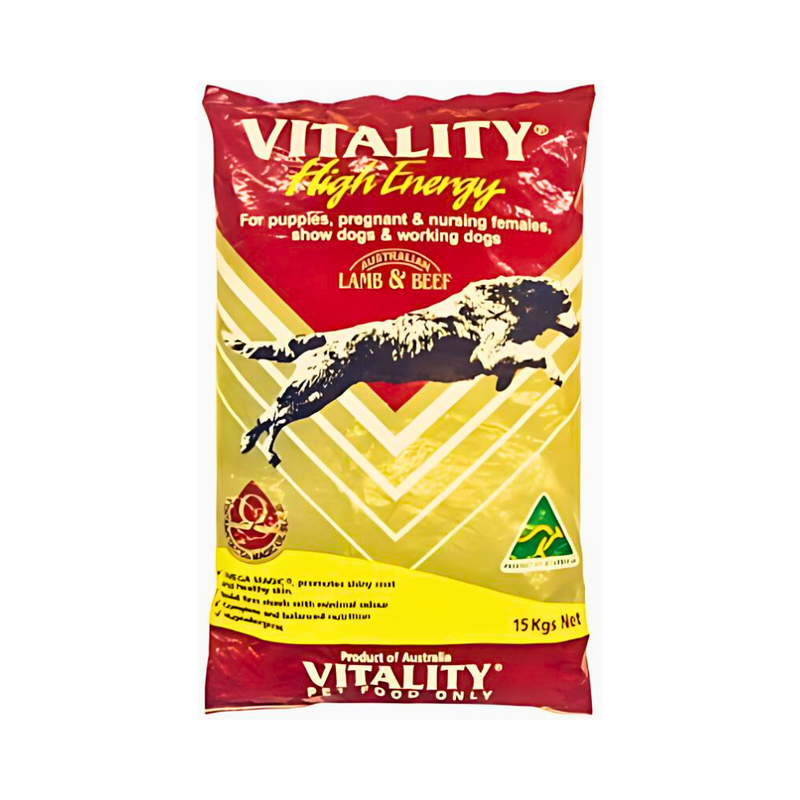Vitality Dog Food High Energy Large Bites 15kg