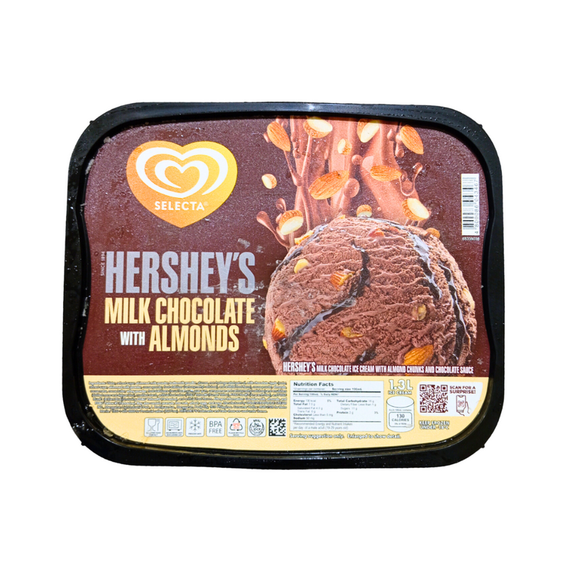 Selecta Ice Cream Hershey's Milk Chocolate With Almonds 1.3L