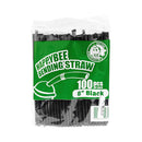 Happy Lea's Bending Straw Black 100's
