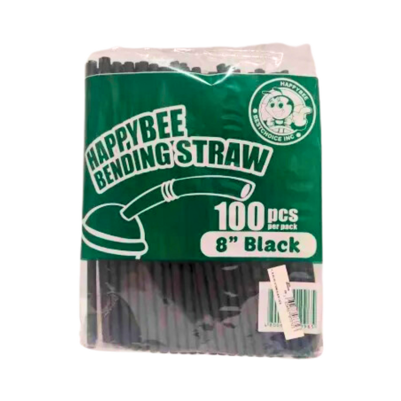 HL Bending Straw Black 100's