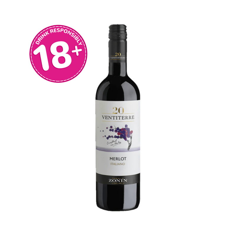 Zonin Ventiterre Merlot Red Wine 750ml