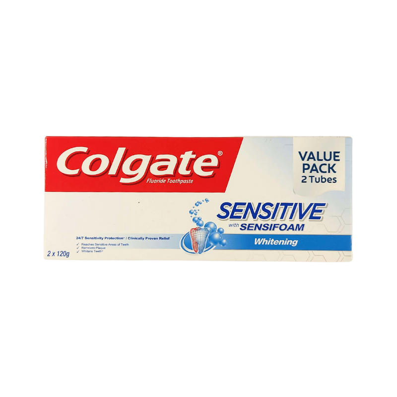 Colgate Toothpaste Sensitive Sensifoam 120g Twin Pack