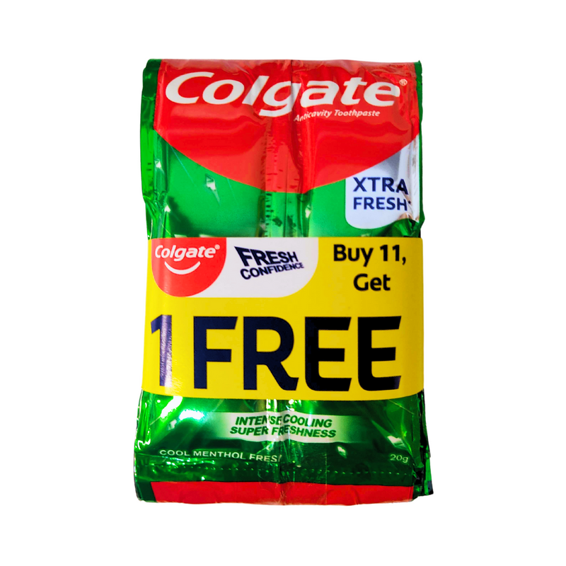 Colgate Fresh Confidence Toothpaste Cool Menthol Fresh 20g 11's + Get 1 Free